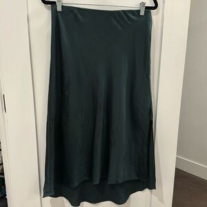 Abercrombie & Fitch satin midi skirt size Large.
